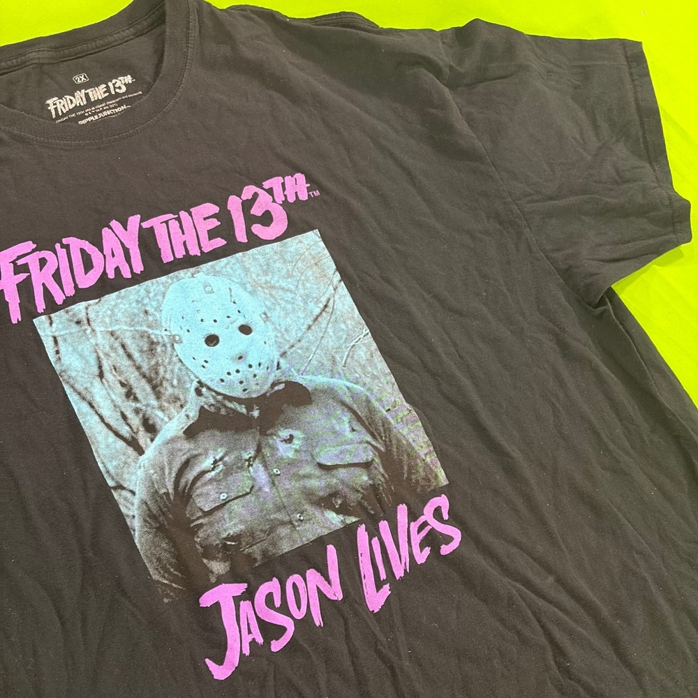 Friday the 13th Jason Lives Mens 2X T-Shirt Halloween Horror Jason Voorhees Tee